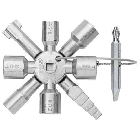 Knipex (00 11 01) TwinKey Control Cabinet Key For all standard cabinets and shut-off systems