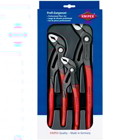 Knipex (00 20 09 V02) Juego Cobra: 1 x 87 01 180, 1 x 87 01 250, 1 x 87 01 300