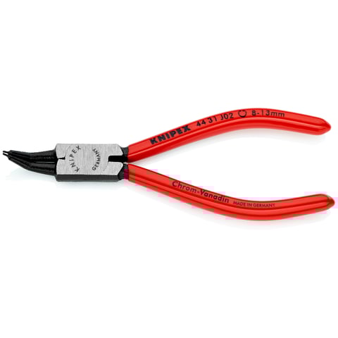 Alicates para arandelas de seguridad Knipex (44 31 J02) para arandelas de seguridad internas en orificios, ángulo de 45°.