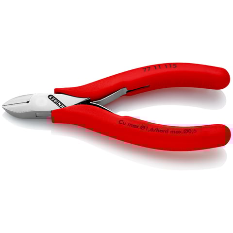 Alicate de corte diagonal eletrónico Knipex (77 11 115) com junta de encaixe