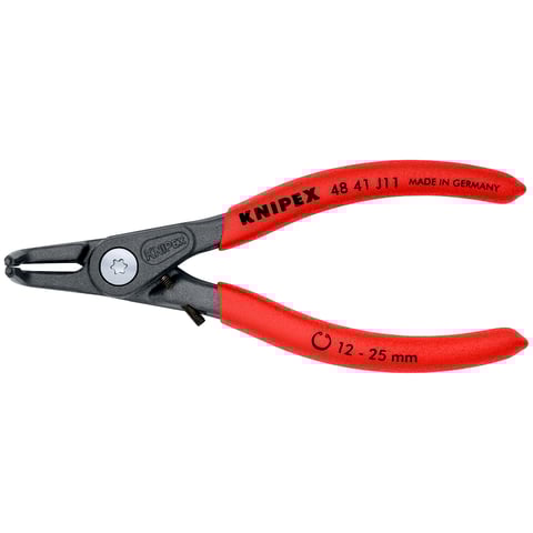 Alicate de precisão para anéis de retenção Knipex (48 41 J11) para anéis de retenção internos em furos.