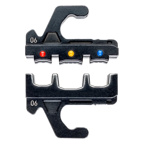Conjunto de matrizes Knipex (97 39 06) para conectores de cabos isolados