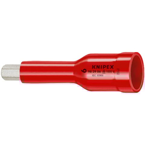 Soquete sextavado Knipex (98 49 05) para parafusos de soquete sextavado com encaixe quadrado interior de 1/2