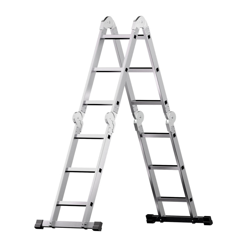 Escada Multiusos em Alumínio com Plataforma - MULTIUSOS