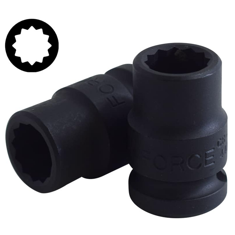 Chaves de Caixa de Impacto Bi-Hex. 1/2" Force (448)