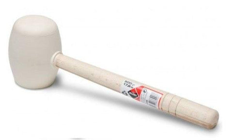 Rubi (66906) White Flat-Faced Rubber Mallet 500g