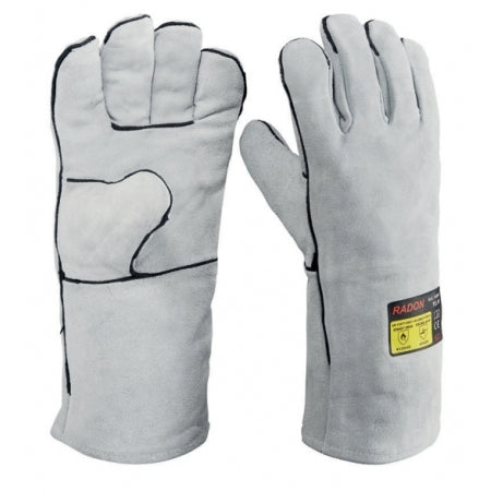 Luvas de soldador com forro cinzento, tamanho 10.