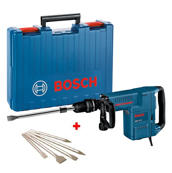 Martelo Demolidor Bosch GSH 11 E + Kit de Demolição