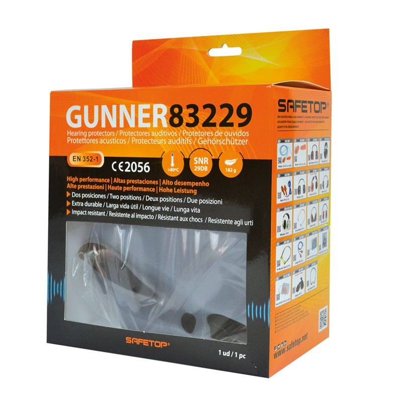 Safetop (83229) Gunner, Protetor auricular dielétrico 2 posições Snr 29