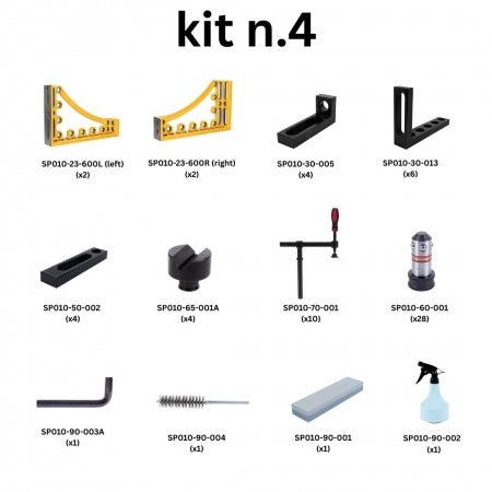 Kit N.º 4 para mesa de soldadura com furos de 28 mm