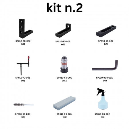Kit N.º 2 para mesa de soldadura com furos de 28 mm