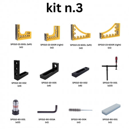 Kit nº 3 para mesa de soldadura com furos de 28 mm