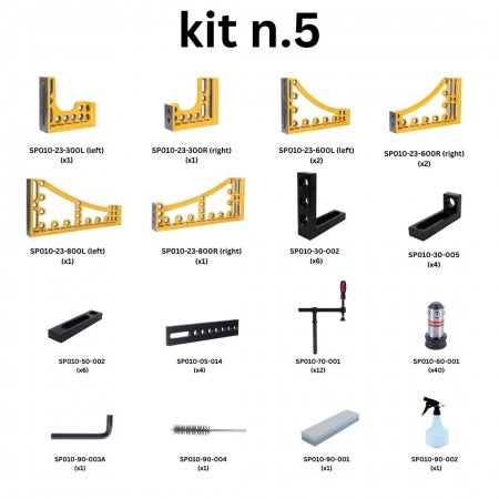 Kit nº 5 para mesa de soldadura com furos de 28 mm
