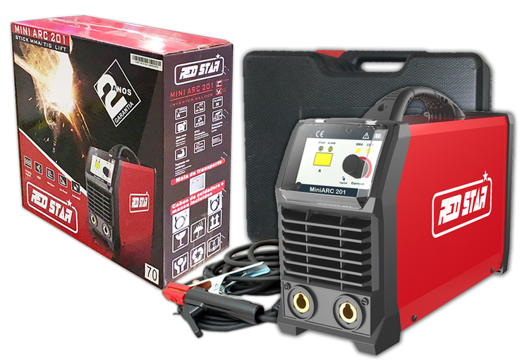 Soldadora Inverter RedStar MMA 200A Mini Arc 201