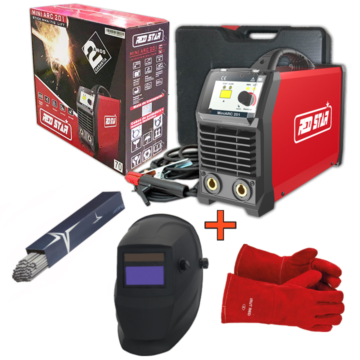 RedStar Inverter MMA 200A Mini Arc 201 + Welding Kit
