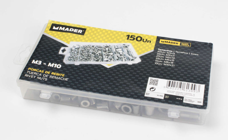Porcas de Rebite M3 - M10, 150Un