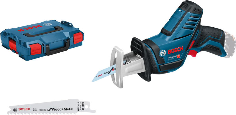 Sierra alternativa inalámbrica profesional Bosch GSA 12V-14 + L-Boxx