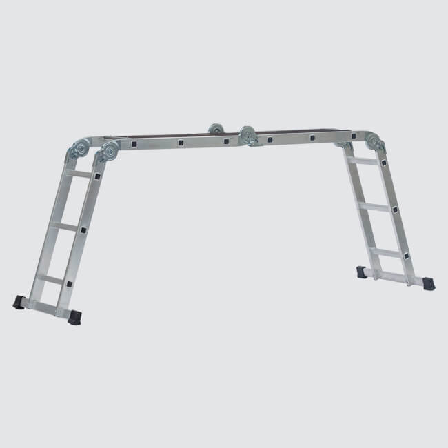 Escada Multiusos em Alumínio com Plataforma - MULTIUSOS