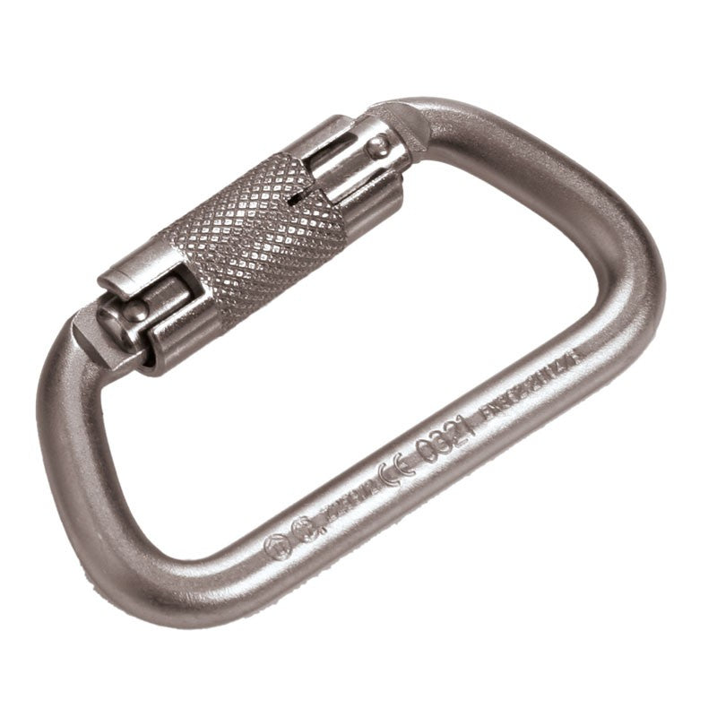 Mosquetão Safetop (80120) de um quarto de volta, aço 22 mm Op 40 Kn