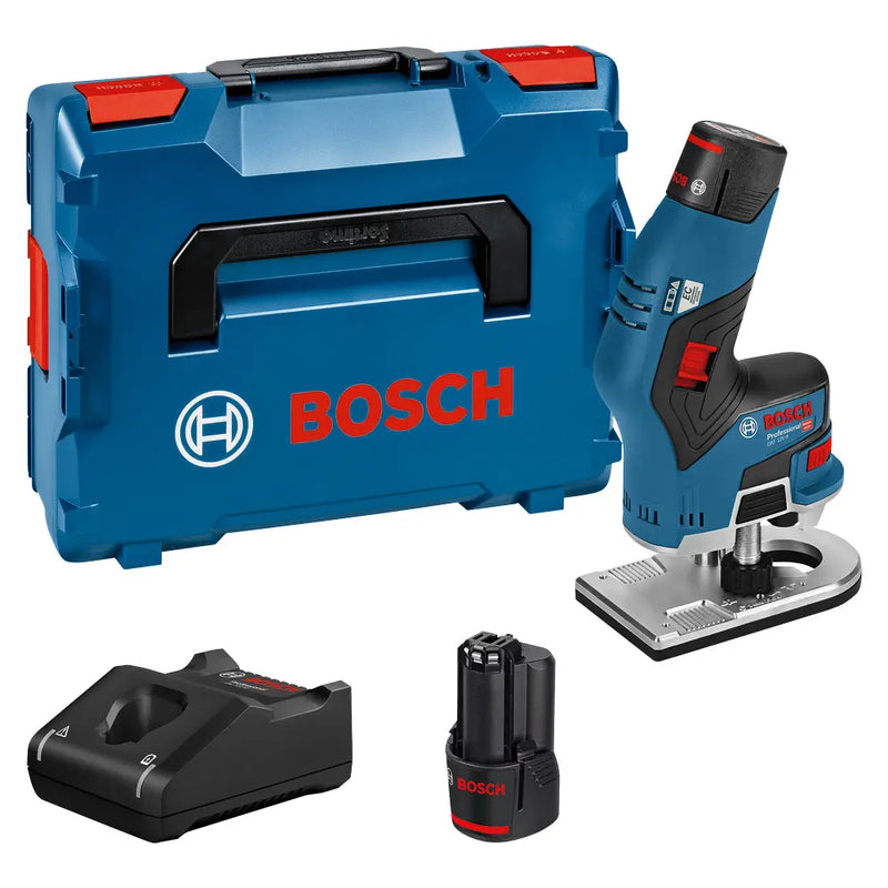 Bosch GKF 12V-8 Cordless Palm Router + 2x3.0Ah